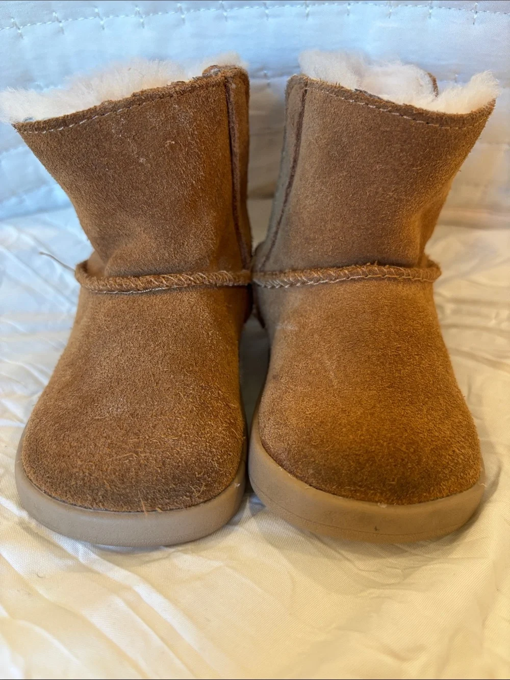 UGG Baby 2/3 Chestnut Suede Velcro Boot